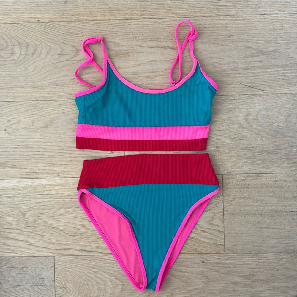Beach Riot Bathing Suit Set - Eva Top and Emmy High Rise Bikini Bottom